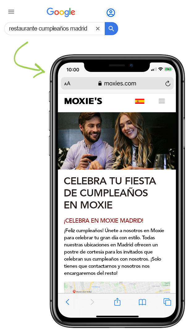 Moxie's ad Madrid