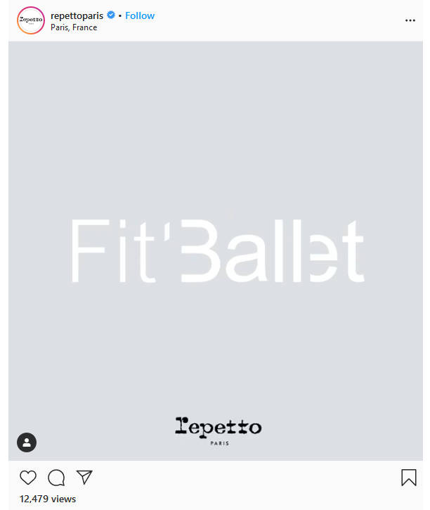 Repetto : Leçons de Fit Ballet sur son compte Instagram