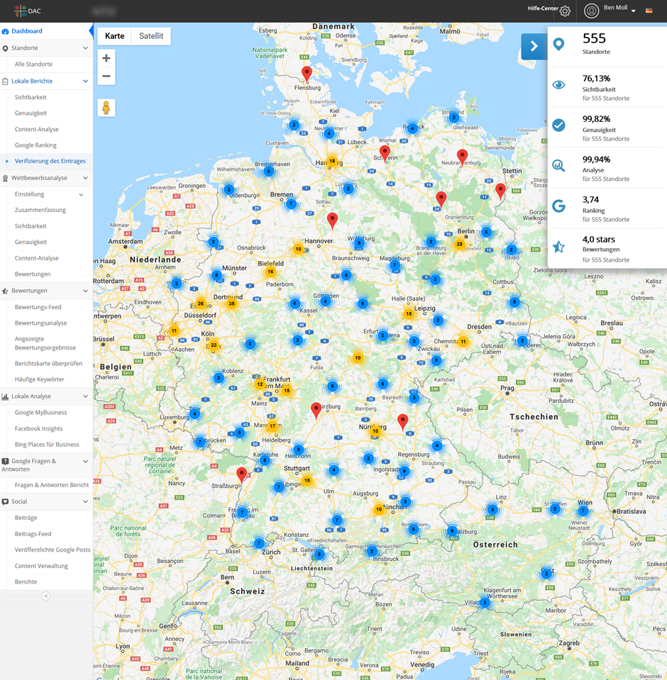 Standortdatenverwaltung für Multi-Standort-Unternehmen mit TransparenSEE