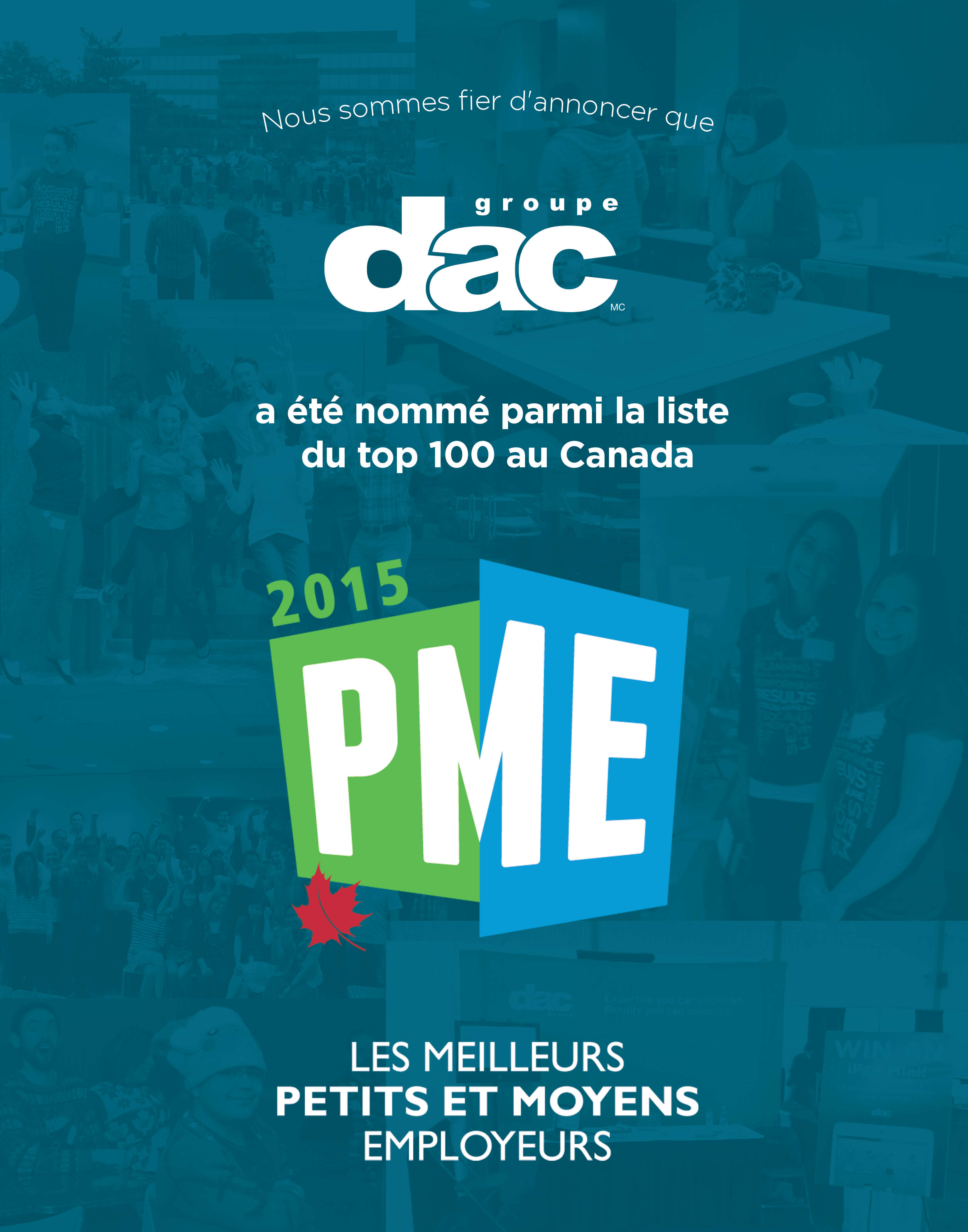 DAC Awarded One of Canada’s Top SMEs for 2015