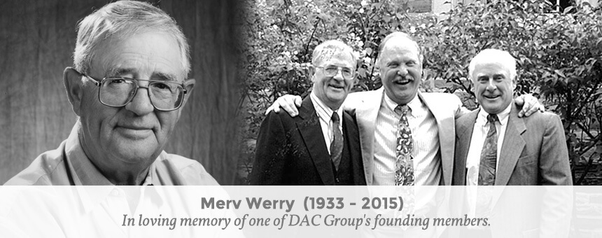 Today we say goodbye to a founding partner of DAC, Merv Werry.