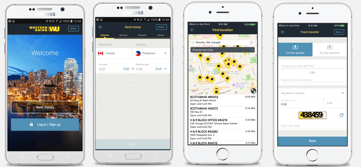 Western Union mobile user experience