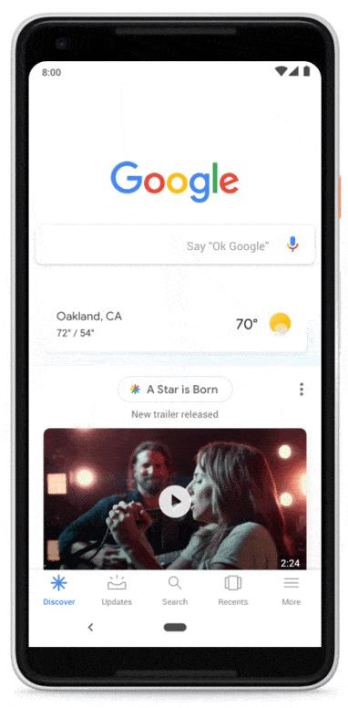 Neues Layout für Google Mobile