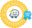 Logo des 100 premiers préférés du partenaire Waze