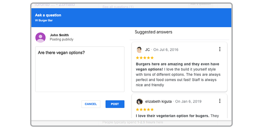 Google's Q&A feature