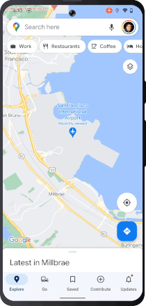 Onglet annuaire de Google Maps