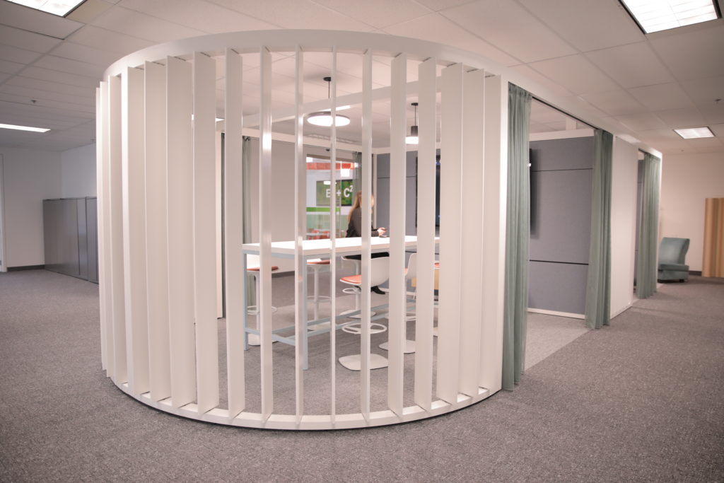 The Birdcage meeting space at DAC's new Toronto head office.