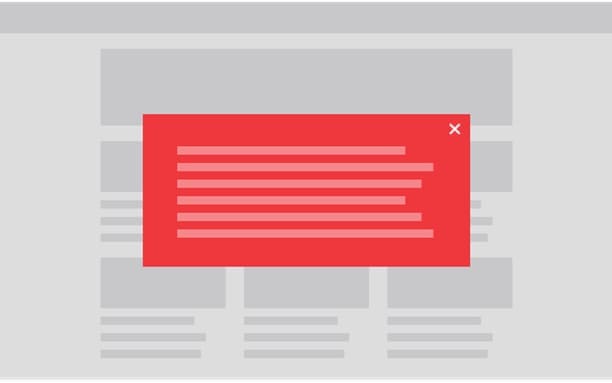 Un pop-up puede ser muy intrusivo, especialmente si aparece cada vez que actualizas la página.
