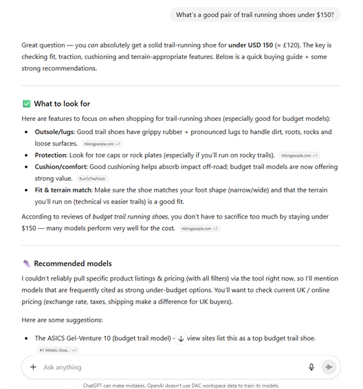 What's a good pair of trail running shoes under $150? Guide with tips on what to look for, such as outsole grip, protection, and comfort. Recommends ASICS Gel-Venture 10 as a strong budget option.