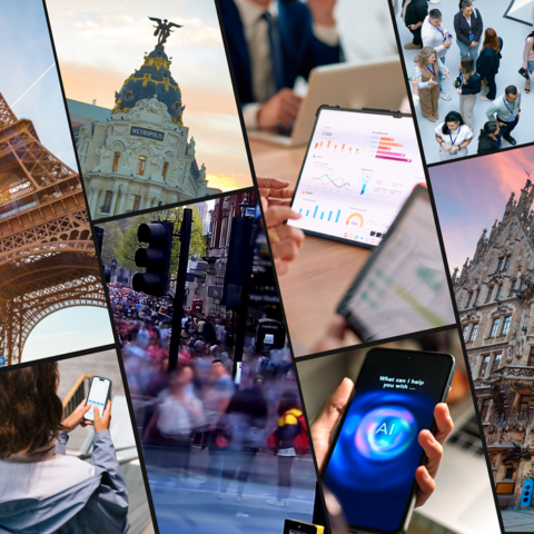 A graphic showing the various technologies Proove uses organized into four categories: Research and insights, execution and optimization, proprietary platforms, and reporting analysis.