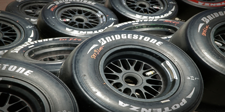 A stack of Bridgestone tires