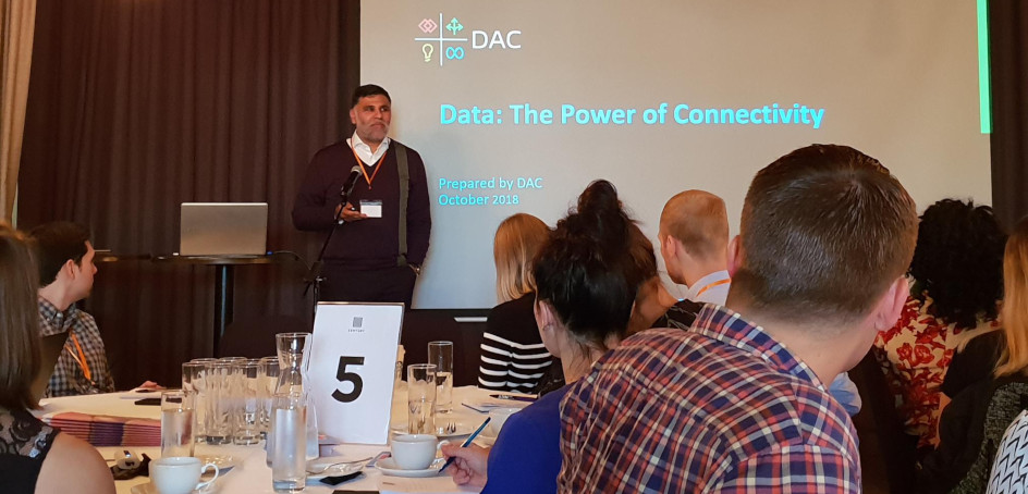 Mike Fantis presenting at the Masterclass Event (London)