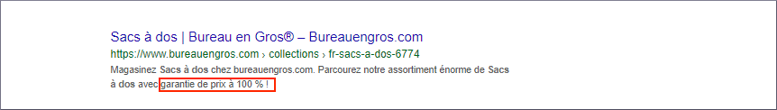 Résultats de recherche Google pour « sac à dos pour l’école » (« backpack for school »)