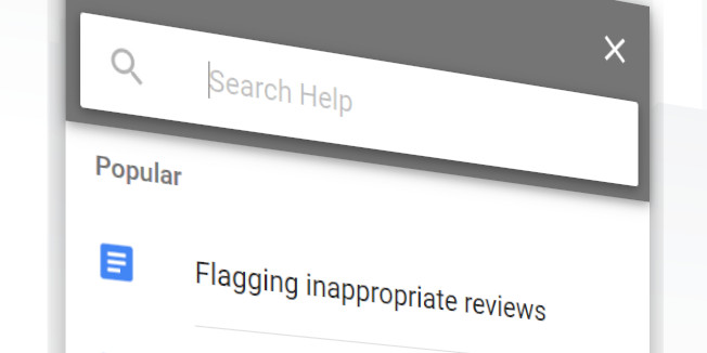 Help topics on Google My Business