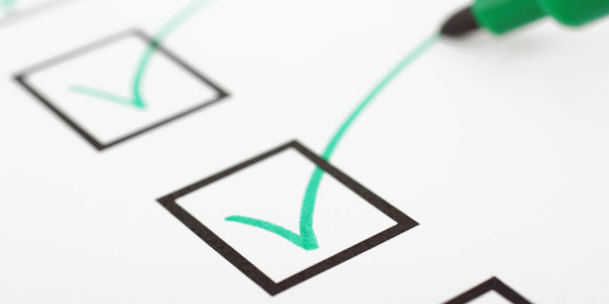 Checklist and pen