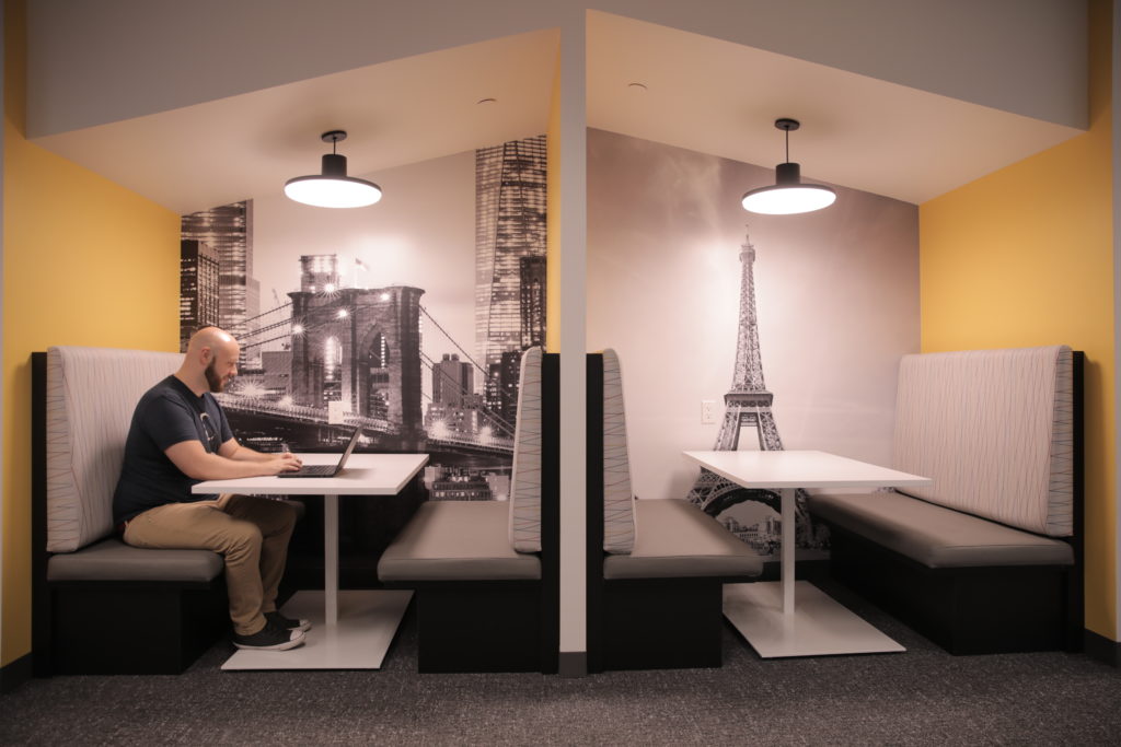 Nooks at DAC's new Toronto head office.