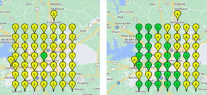 A google rankings map